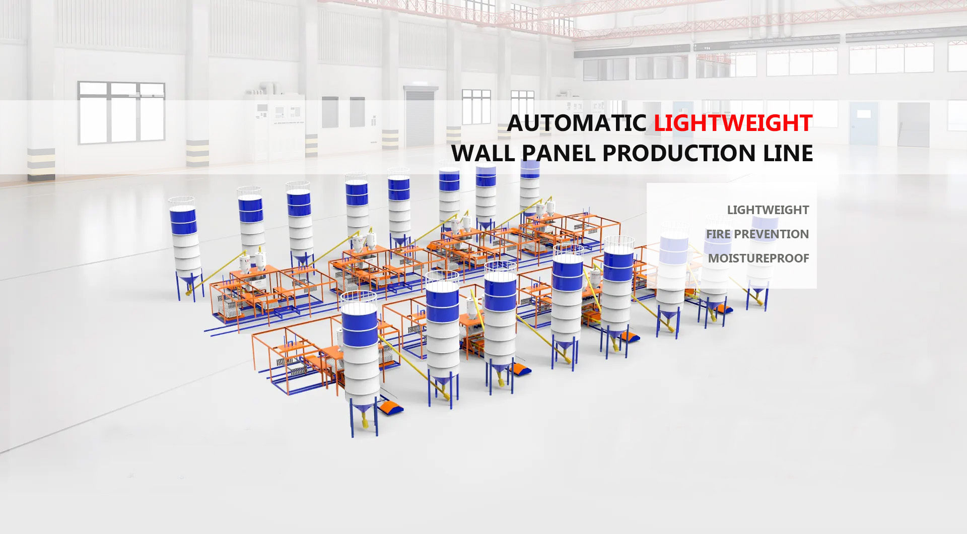 Máquina de panel de pared ligera automática